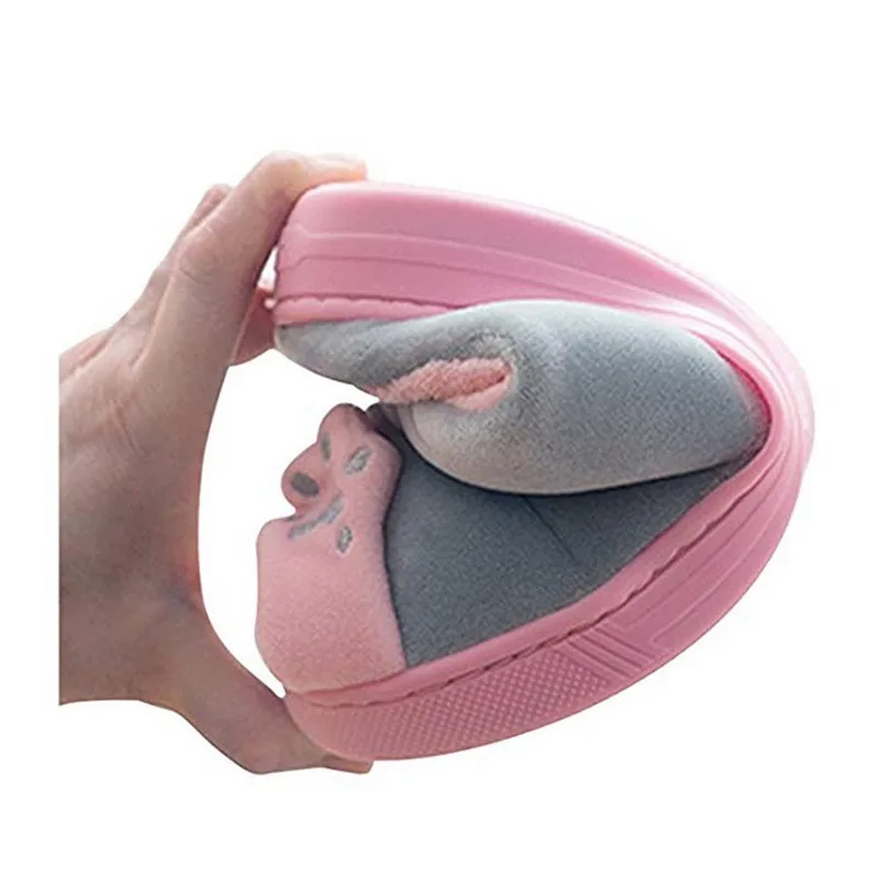 

Dropshipping Women Winter Home Slippers Cartoon Cat Shoes Soft Warm House Slippers Indoor Bedroom Slippers Couples upgrade