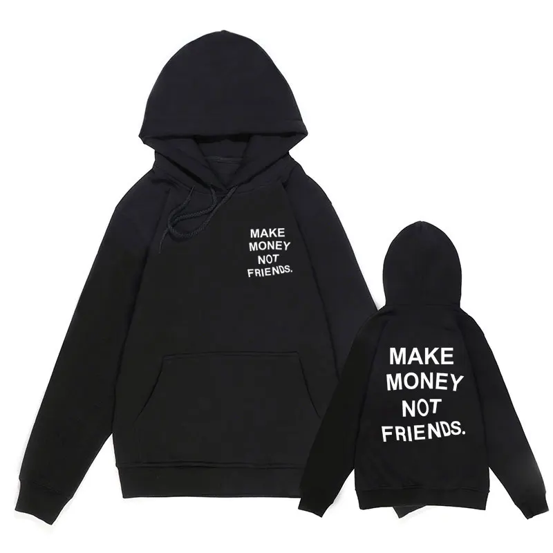

Толстовка Мужская/женская с надписью «MAKE MONEY NOT FRIENDS»