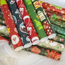 Christmas Wrapping Paper Green Decoration Craft Paper Gift Wrap Decorative Xmas Party Packing Package Paper Gift SN1961 