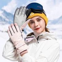 outdoor skiing gloves winter womens winter warm windproof and waterproof cotton gloves with touch screen for cycling sports