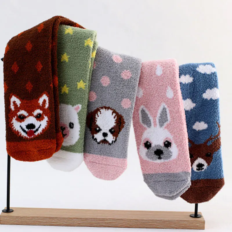 

New 1 Pair Cotton Socks Winter Funny Print Animal Warm Socks Kawaii Cute Casual Stocking Fashion Designer Socks For Men Women