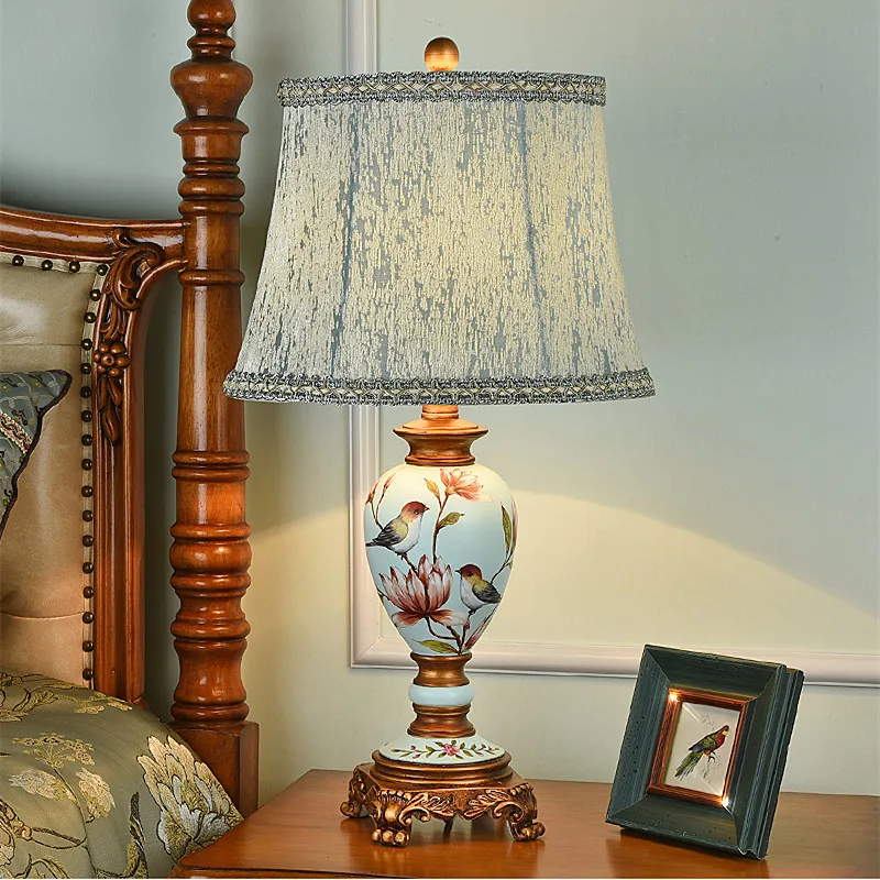 

Окрашенный в китайском стиле телефон Американский Классический Романтический сенсорный выключатель тканевый художественный светильник д...