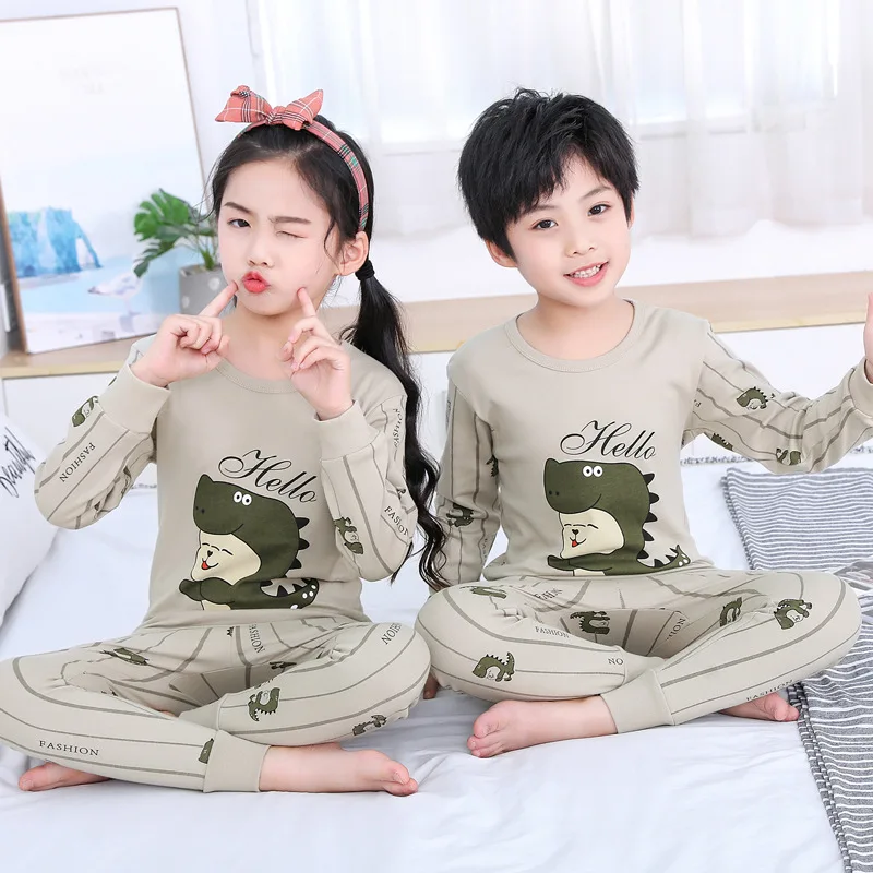 

Boys Dinosaur Pajamas for 4 6 8 10 12 Years Children Sleepwear Cotton Night Suit Baby Homewear Pyjamas Kids Pijamas Animals Teen