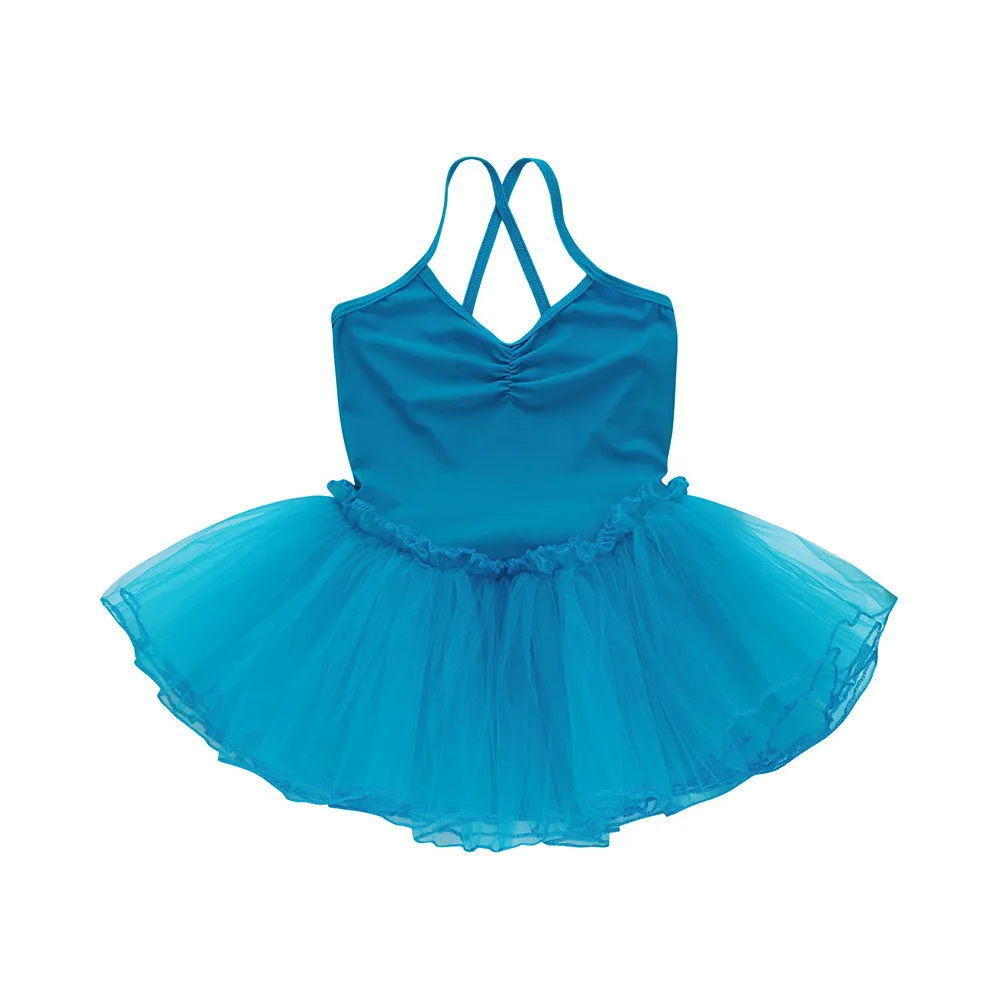 Toddler Girls Ballet Tutu Dress Soild Leotards Strap Sleeveless Gymnastics Swim Suit For Dancing HOOLER | Детская одежда и обувь