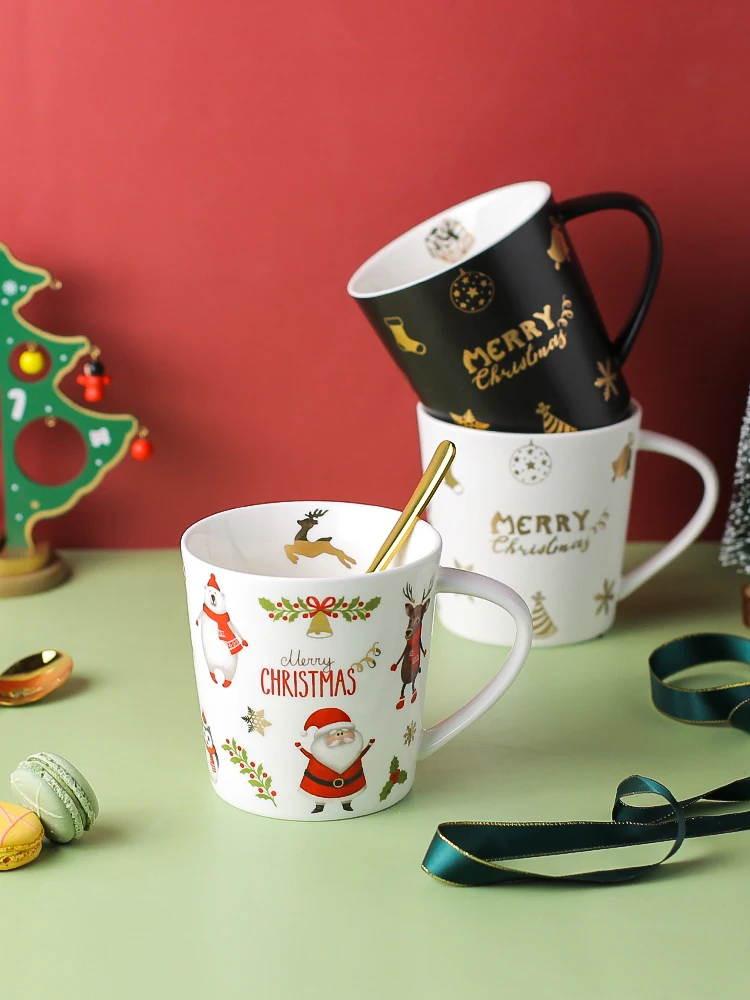 

Christmas Ceramic Mug Santa Claus Snowman Ceramic Water Tea Coffee Cups and Mugs Best Xmas Gift