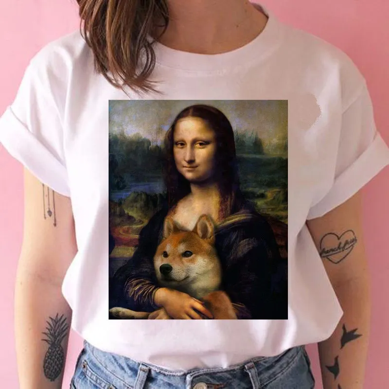 Женская футболка с круглым вырезом Повседневная рубашка в стиле Харадзюку