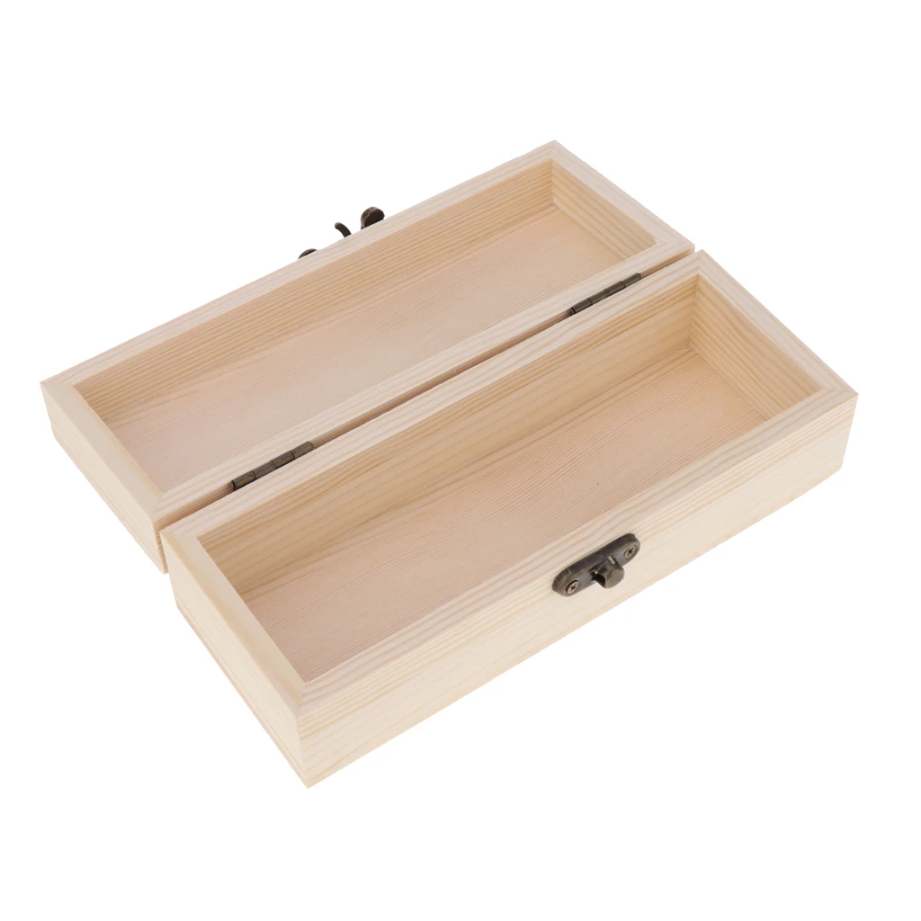 

High Quality Wooden Jewelry Chest Natural Color Storage Box Treasure Case