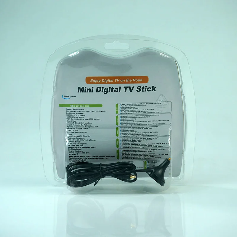 ТВ-тюнер USB2.0 Blue tv Stick DAB FM DVB-T RTL2832 R820T SDR RTL-SDR Dongle Stick цифровой ТВ приемник ИК пульт дистанционного управления с антенной