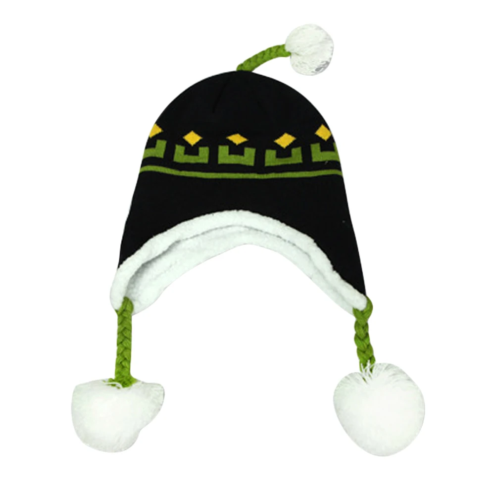Light green Аниме DMMD dramatical Murder Noiz Косплэй Кепки значок вязаные шапки-бини шапка зимняя обувь на теплом меху толстые Кепки рождественские свитеры с аксессуары для взрослых и детей - Цвет: Light green