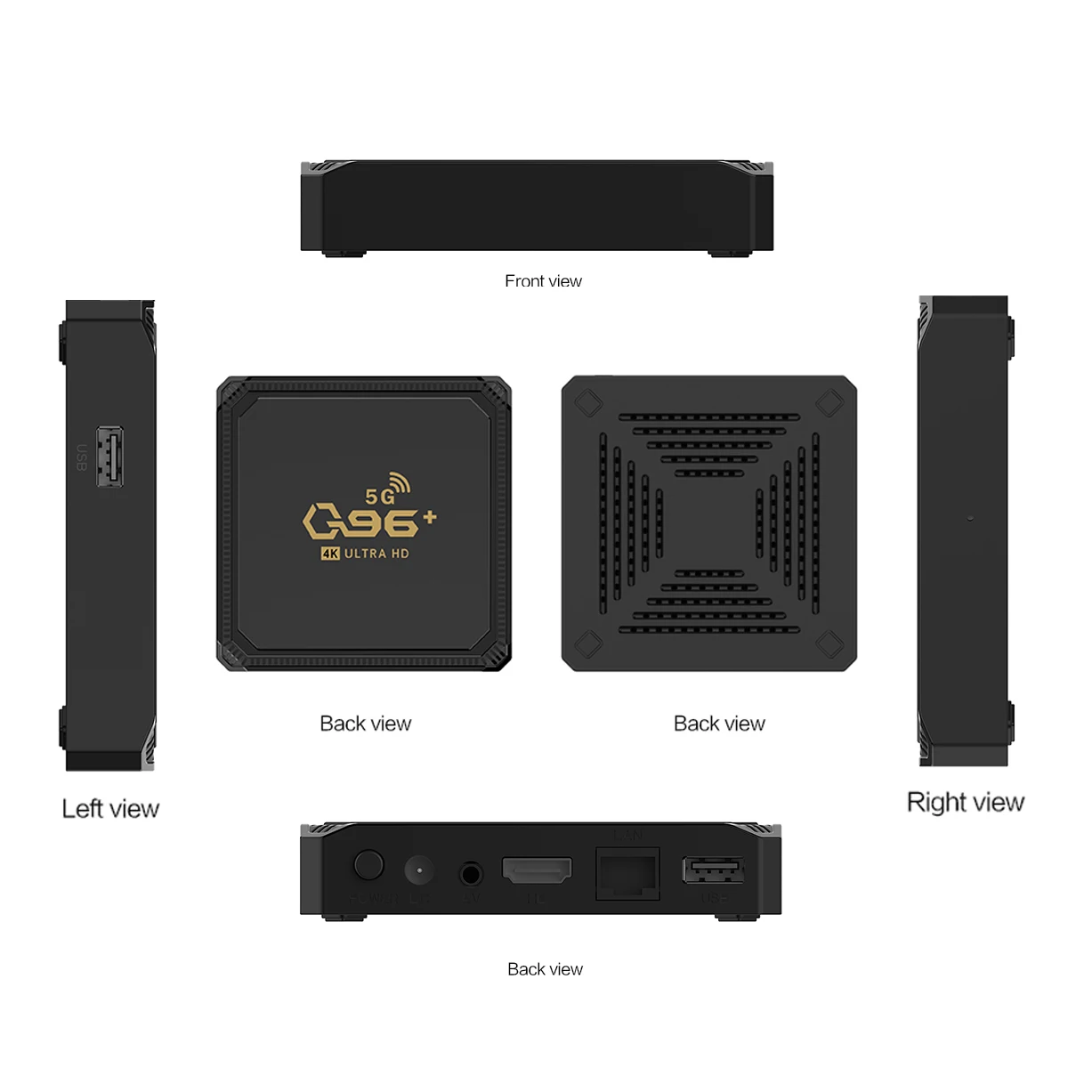 Hisilicon Hi3798M четырехъядерный Q96 + смарт-ТВ-бокс с чипом 4K 2 4G 5G Двойной Wi-Fi высокой