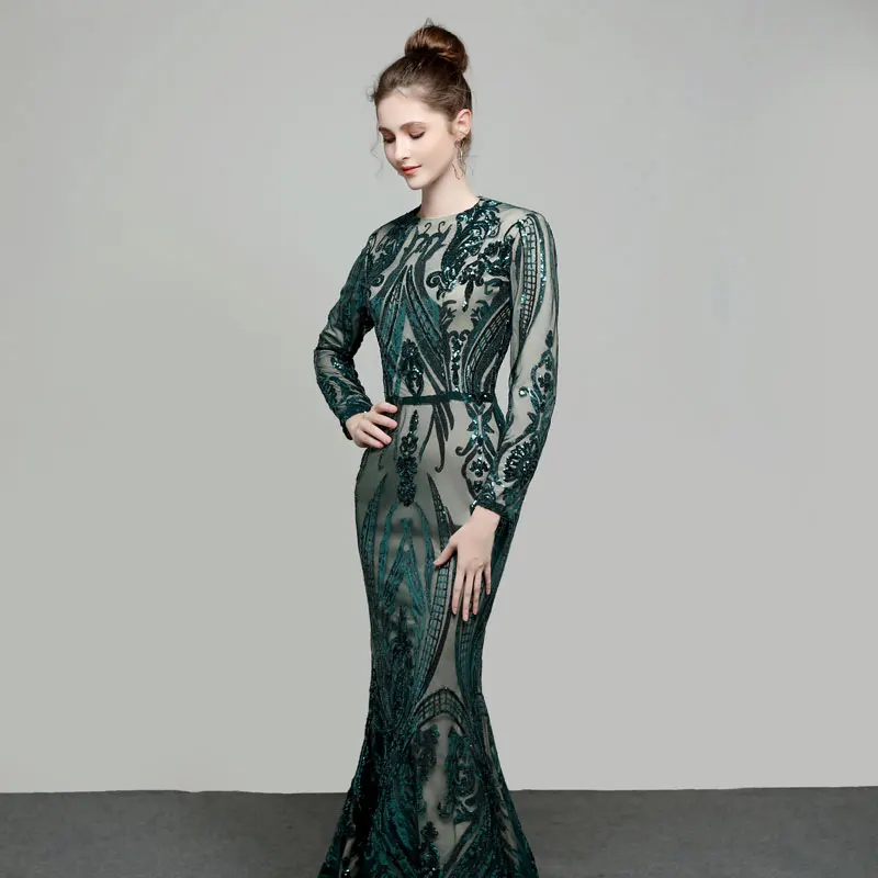 Мусульманские искусственные элегантные темные вечерние платья со съемным