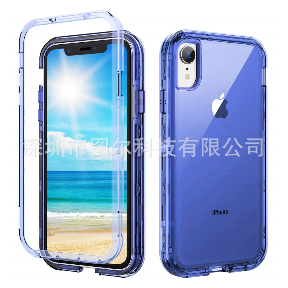 IPhone XR чехол для телефона прозрачный три в одном ударопрочный защитный чехол Xs MAX применимо 6 S 7-8 Plus