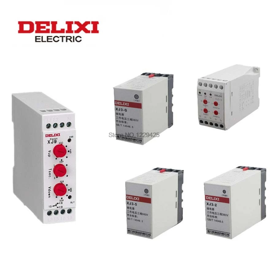 

DELIXI XJ3-G XJ3-D XJ3-2 sequence and on-off protection relay XJ3-D AC380V overvoltage and undervoltage protection XJ3-5 XJ9