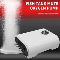 ultra quiet aquarium air pump 8w air compressor 4 outlets for air stone to increase oxygen black pump air fish tank aquarium220v