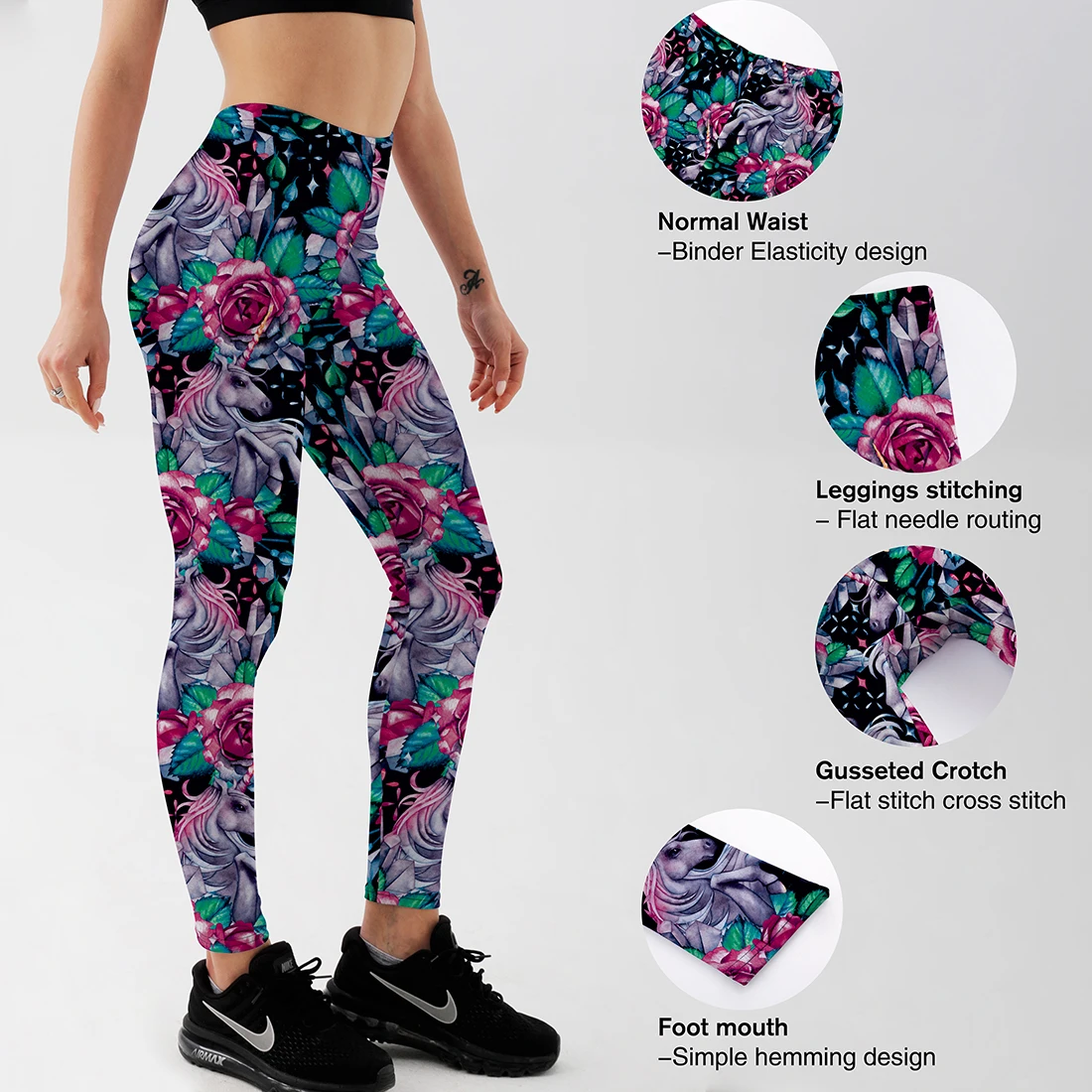 Женские леггинсы для фитнеса Qickitout с цифровым принтом красивые розовые белые