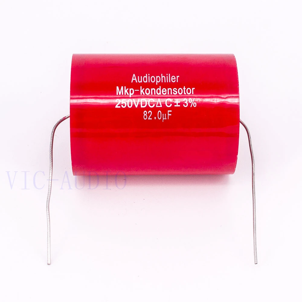 Конденсатор Audiophiler Mkp конденсатор с алюминиевой крышкой 82 мкФ 250V DC 3% HI-FI Лихорадка