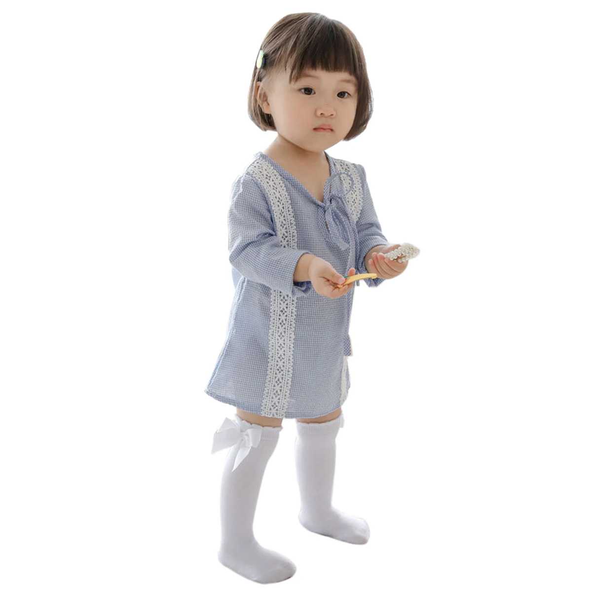 

Чулки для маленьких девочек, чулки до колена с бантом, милые гольфы для девочек, длинные чулки-трубки