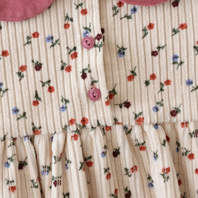 

Melario Fall Floral Baby Girl Romper Spring Baby Clothes Girls Jumpsuits Toddler Girl Bodysuit Peter Pan Collar Baby One Piece