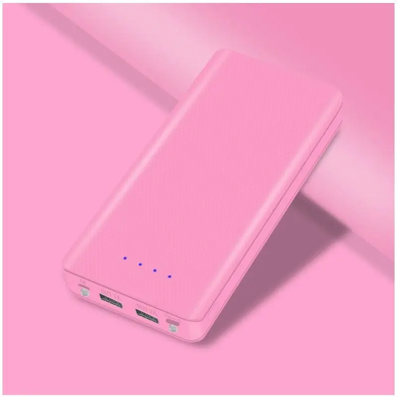 pink 8x18650, самодельная коробка для зарядного устройства, внешний аккумулятор, держатель, чехол, двойной USB, 8*18650, корпус аккумулятора, для хранения, для организации - Цвет: pink
