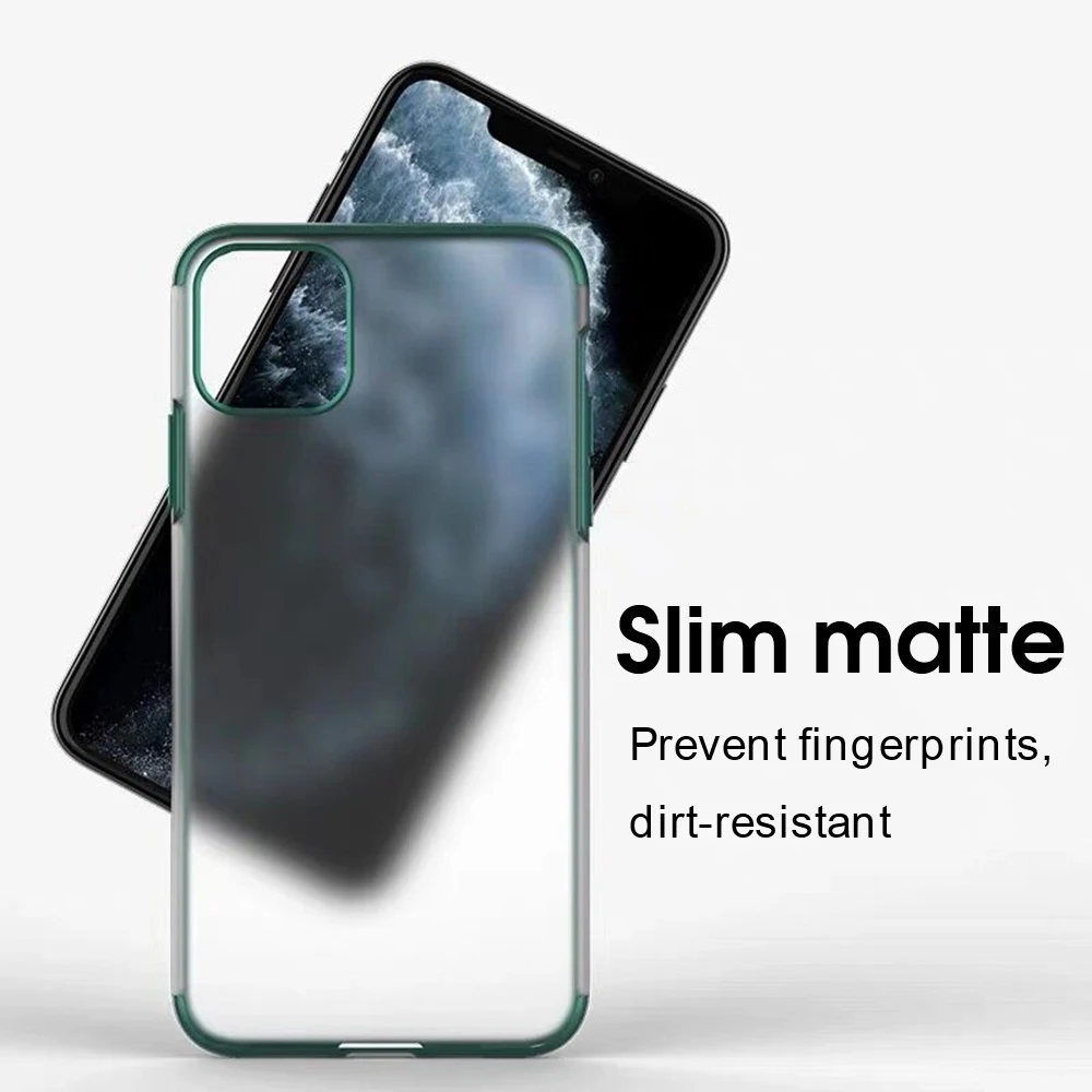 Shockproof Transparent Matte Case For iPhone 11 Pro Max X XS XR 8 7 6 6S Plus Clear TPU Soft Silicone Back Cover Ultra thin | Мобильные