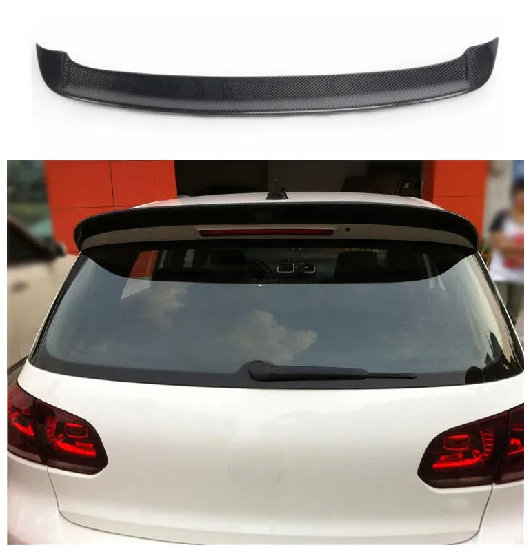 Углеродное волокно задний багажник спойлер крыло подходит для Volkswagen Golf 6 MK6 VI R20 2010