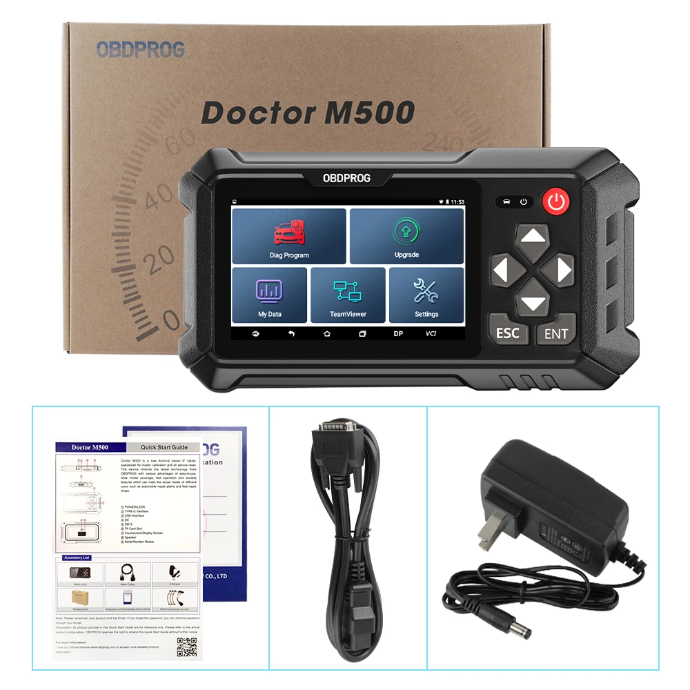 OBDPROG M500 OBD2 сканер инструмент регулировки пробега Модифицированная коррекция на