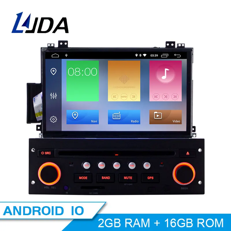 Автомобильный мультимедийный плеер LJDA Android 10 для Citroen C5 1 Din автоаудио Wi Fi GPS