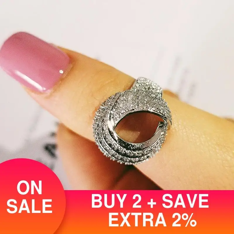 Дизайнерские обручальные кольца серебряного цвета для женщин рождественский