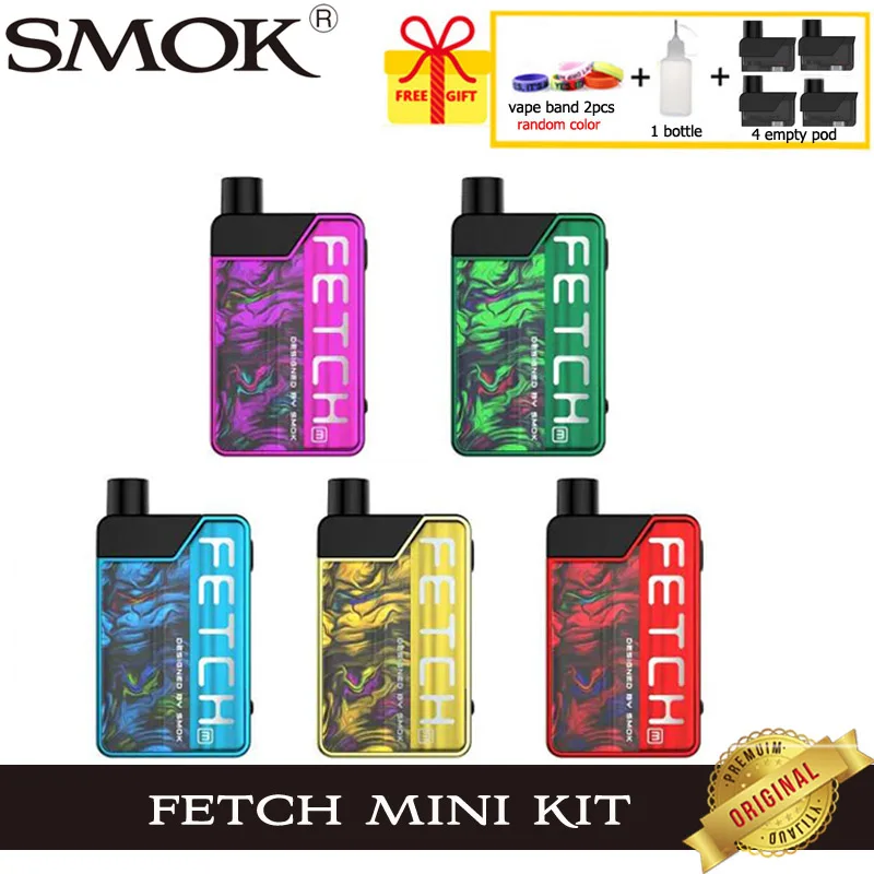 Новый цветной мини испаритель SMOK Fetch Pod 3 7 мл Catridge 1200 мА/ч аккумулятор с ячейкой