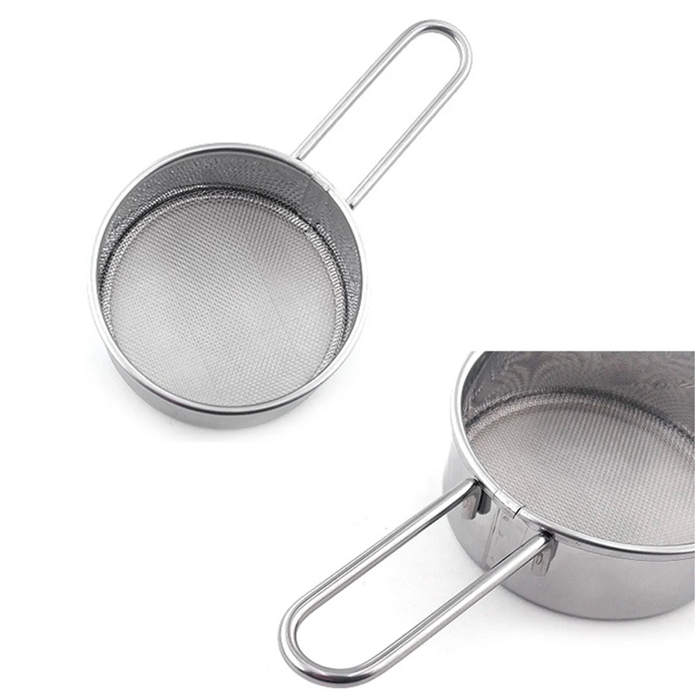Stainless Steel Flour Sieve Powder Mesh Hand-Held Screen Filter Sugar Baking Sifter W/ Handle | Дом и сад