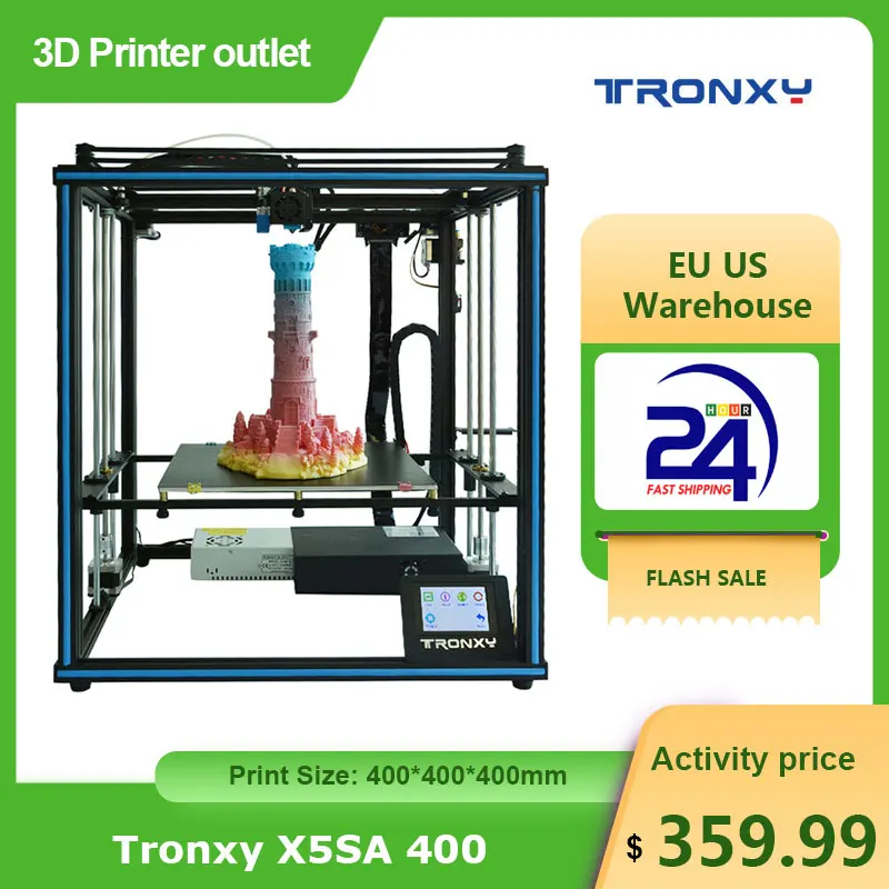 Tronxy X5SA 400 3D принтеры DIY Kit Поддержка автоматическое выравнивание возобновить