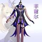 Новинка, костюм для косплея Хэллоуина геншин ударный фишл, наряды в стиле аниме, одежда для вечеринки для женщин, парики для девочек, бесплатная доставка