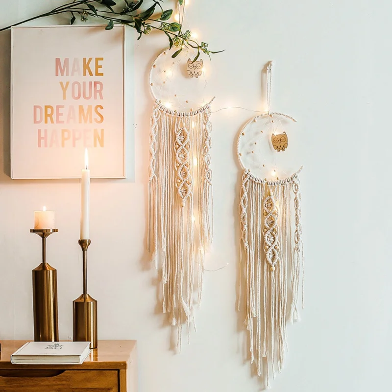 

Handmade Woven Macrame Tapestry Wall Hanging Boho Style Room Decoration Backdrop Living Room Home Decor Art