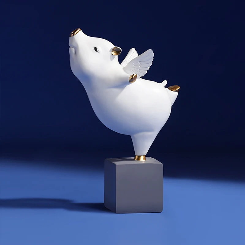 

Nordic Style Cute Piggy Ornaments Resin Crafts Decoration Home Decoration Children's Holiday Gifts