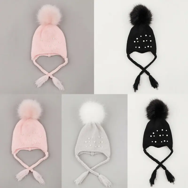 Детские вязаные крючком Beanie Hat Baby для мальчиков и девочек Сезон осень-зима теплая