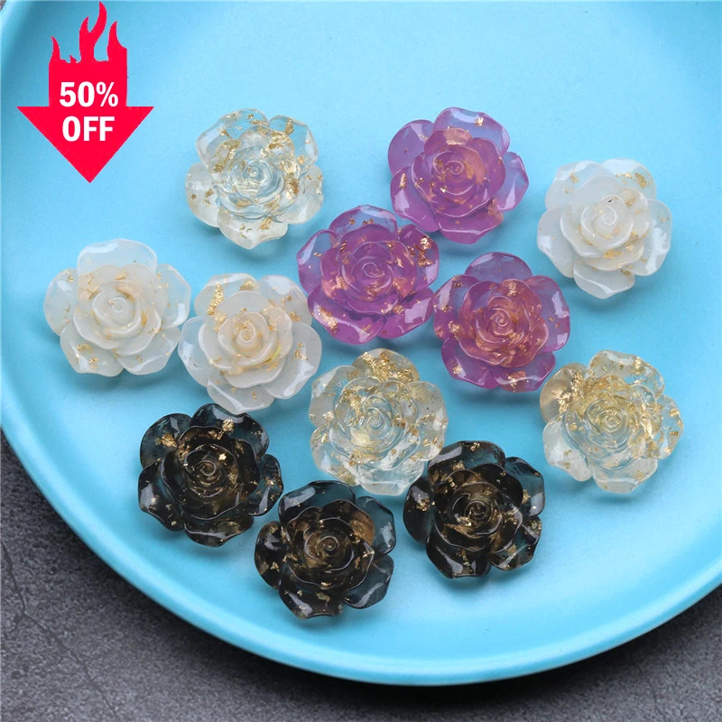 5/10/15 шт. 23 мм полимерный цветок с плоской задней частью бусина Кабошон Diy ремесло