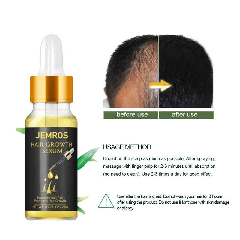 

JEMROS Extra Biotin Herbal Serum Hair Growth Essential Oil Hair Growth Liquid Stock Liquid Hair Care Essential Oil Care