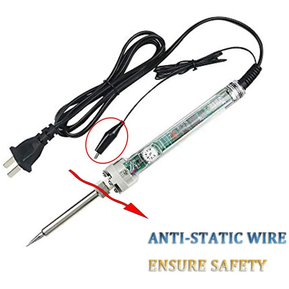 

907 60W Adjustable Constant Temperature Electric Soldering Iron Lead-free Internal Heating Soldering Iron Welding Repair Tools