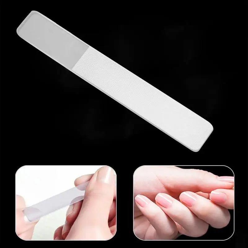 Профессиональная нано пилка для ногтей прочный стеклянный буферный блок