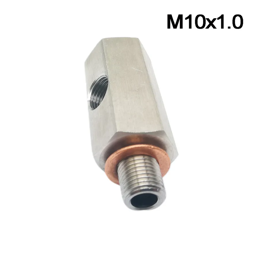 

1/8" NPT Oil Pressure Sensor Tee To M10 Male Adapter Supply Feed Line Gauge