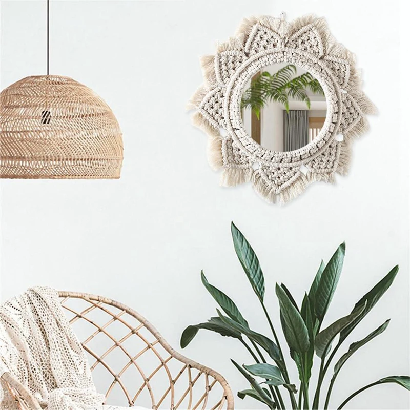 

1 Pcs Nordic Wall Hanging Decorative Makeup Mirror & 1 Pcs Resin Panda Paper Roll Holder