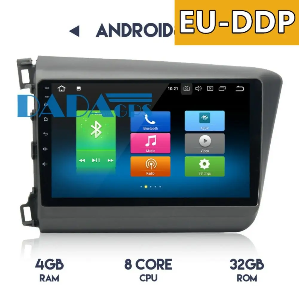Автомагнитола на Android 8 0 DVD плеер GPS навигация для Honda Civic 2012 2013 2014 2015 головное