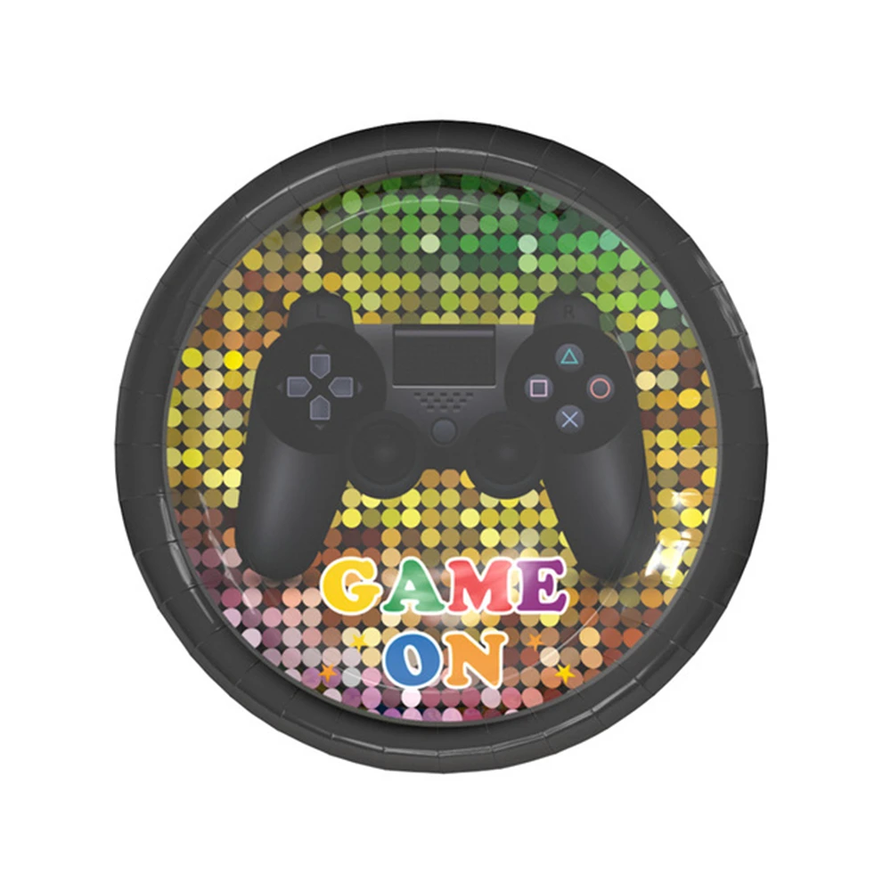 7 дюймовая тарелка геймпад тема украшение одноразовая посуда для пикника Посуда