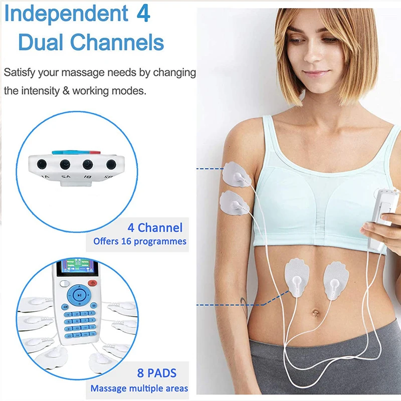 

LED Display Pulse Meridians Machine Acupuncture Body Physiotherapy Device 16 Mode EMS TENS Unit Machine Muscle Stimulator