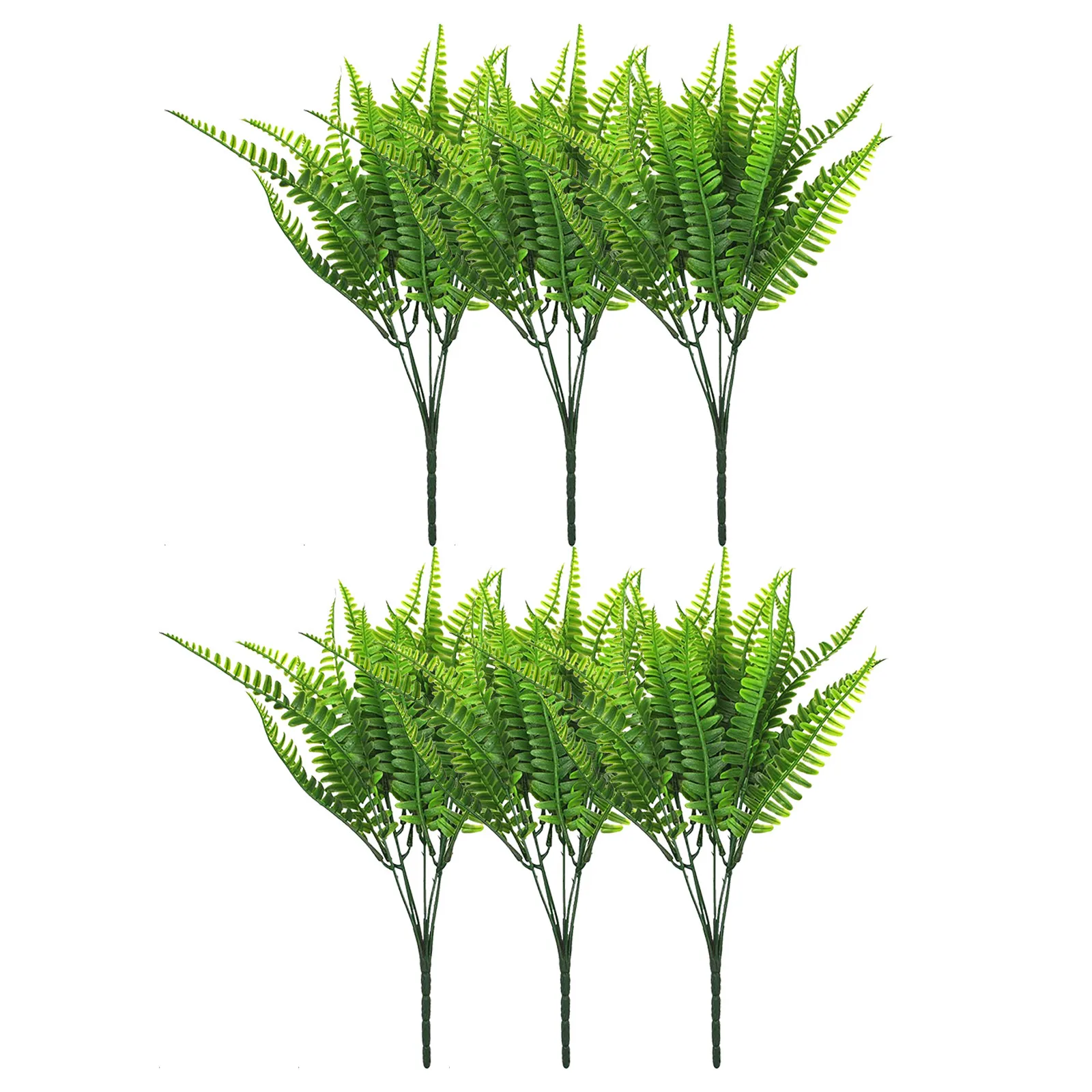 6 шт. Искусственные растения Подделка пластик Зелень кустарника УФ-устойчивая пшеница для декорации дома и сада.