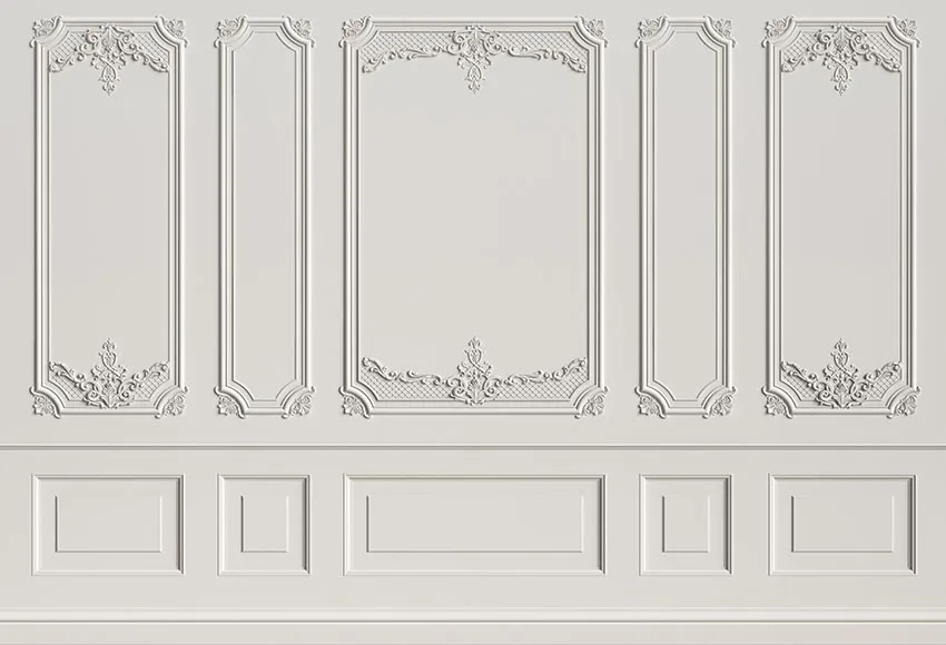 Белый настенный комнатный фон для фотосъемки в стиле ретро с узором портретной