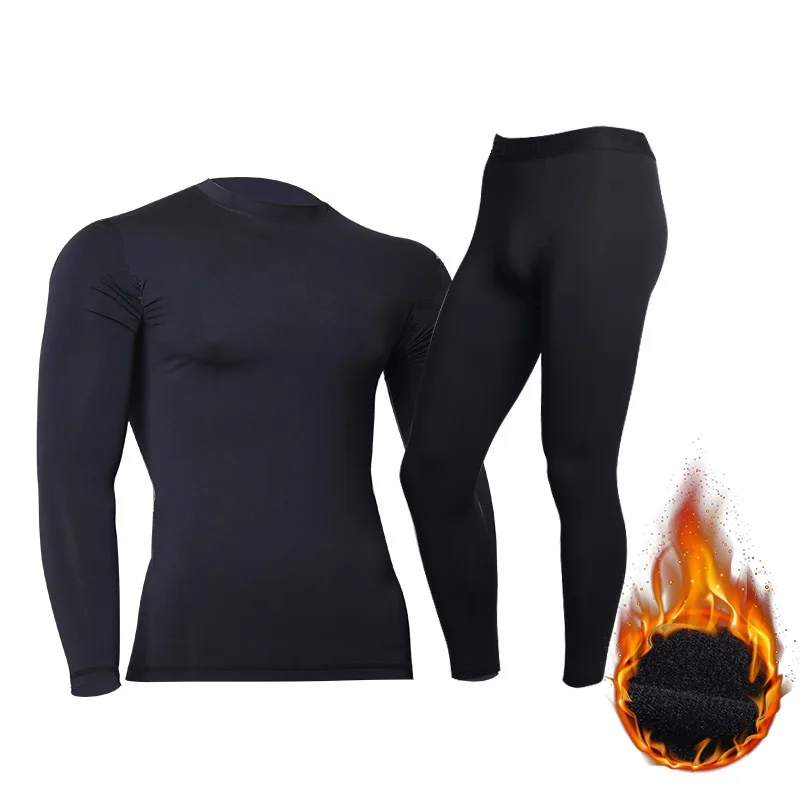 

Winter Thermal Underwear for men Keep Warm Long Johns Fitness flecce legging tight undershirts