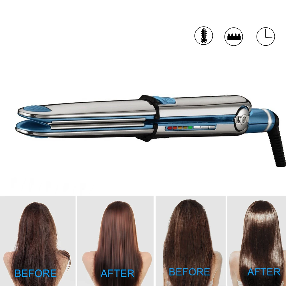 

Nano Titanium Hair Curler 750F Titanium Digital Flat Iron Hair Straightener Curler 2 in 1 Curling Irons Straight Hair Styling