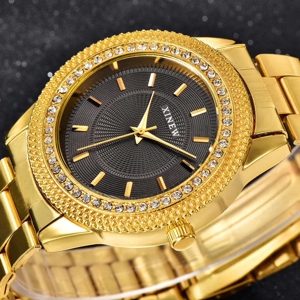 Women Gold Watches Fashion Stainless Steel Gifts Wrist Watch Relojes Para Mujer Marca De Lujo Clock His and Hers