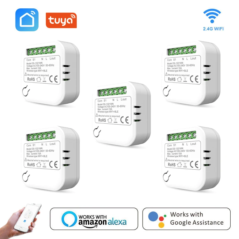 

Wi-Fi модуль переключателя с дистанционным управлением, 10 А